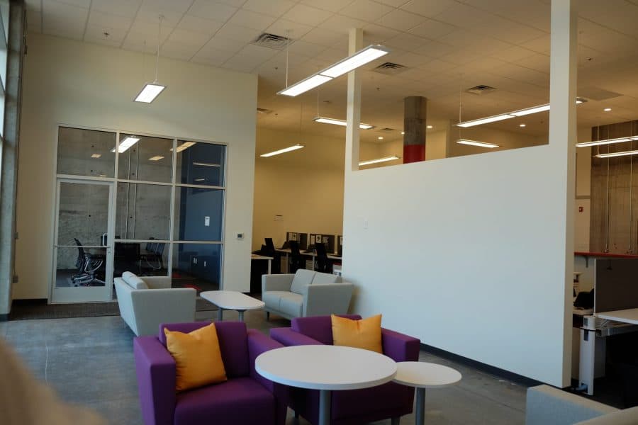 Commercial office interior built by Rhodenizer Construction